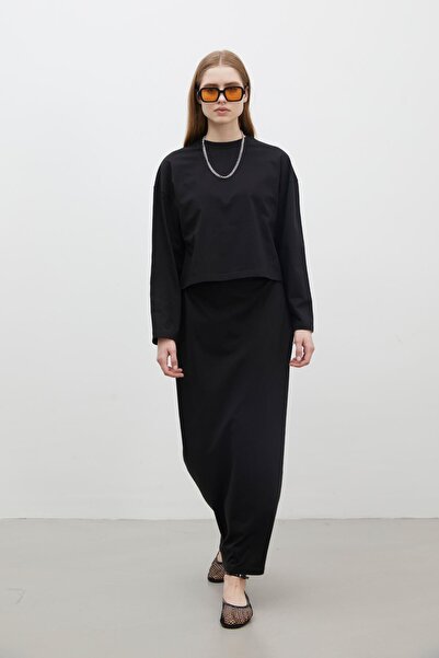 Manuka Fustă PIX BUMBAC neagră