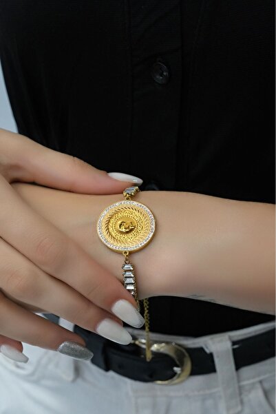 aytekgold 8 Ayar Çeyrekli Su Yolu Bileklik