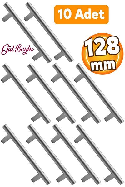 Badem10 10 bucăți 128_mm metal crom mat sertar bucătărie dulap mânere
