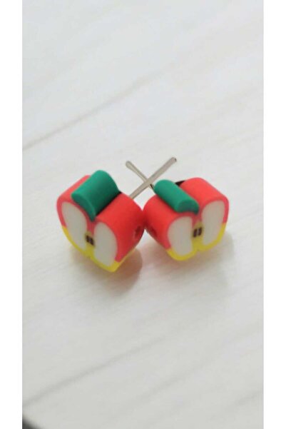 nasclaycollection Gift Birthday special occasions fimo apple earrings