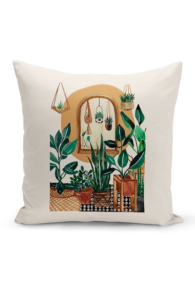 Bertille Home Bohemian Series Double Sided Digital Printed Throw Pillow Case (Bohemian Cushion Cover)