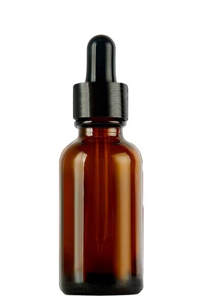 Afracam 100 ml Amber Cam Damlalık Serum Şişesi 100 Cc Siyah Metal Kapaklı Kah...