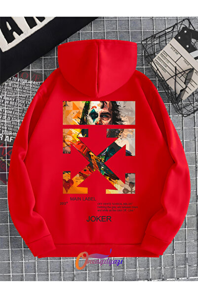 oneagılyazı Унисекс голям суичър с качулка с щампа Joker