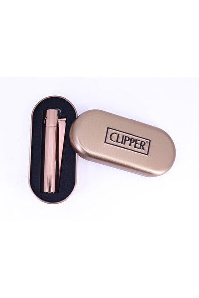 Clipper Özel Kutusunda Metal Çakmak - Parlak Rose Gold (Polish Rose Gold)