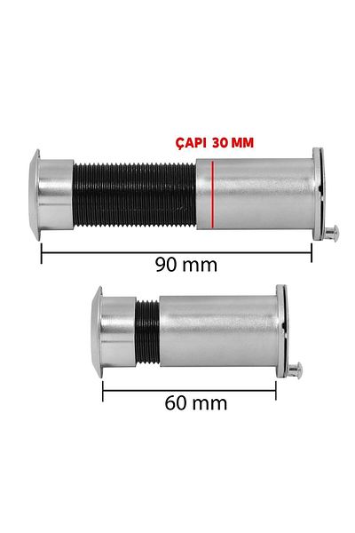 Badem10 60-90 Mm Adjustable Adjustable Steel Door Scope with Cover