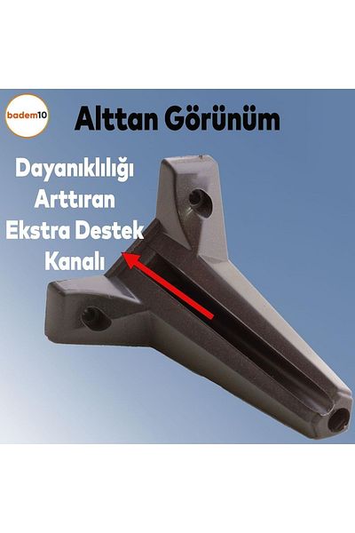 Badem10 Picioare de bază negre de 15 cm - Mobilier de lux din cedru Canapea, Unitate TV Picioare fotoliu