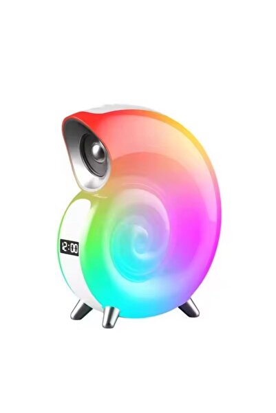 byzm Hoparlörlü Alarm Dijital Saatli Salyangoz Baş Ucu Lambası