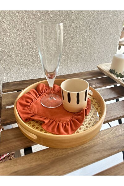 Decamor home 6’lı Kiremit Fırfırlı Sunum Peçetesi