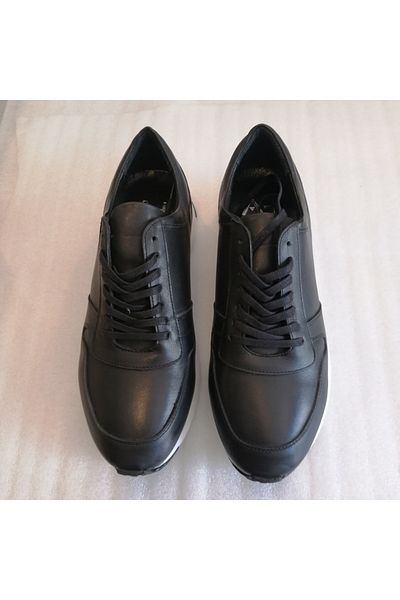 SailLakers Men's Black Oxford Shoes - Genuine Calf Leather, Lace-Up and Non-Slip Rubber Sole