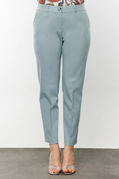 Ekol Pantaloni skinny albaștri cu buzunare de mărime mare - 3094