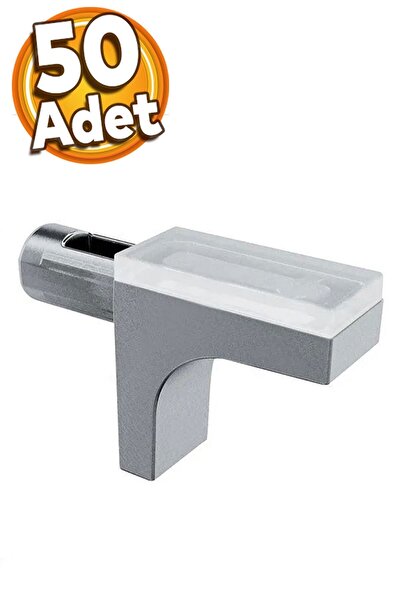 Badem10 Raf Pimi Düz Vantuzlu Cam Ahşap Metal Raf Tutucu Çivisi Mobilya Dolap...