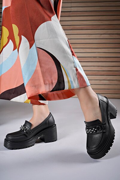 Riccon Mokasyny damskie Wahtariel0012560 Czarna skóra