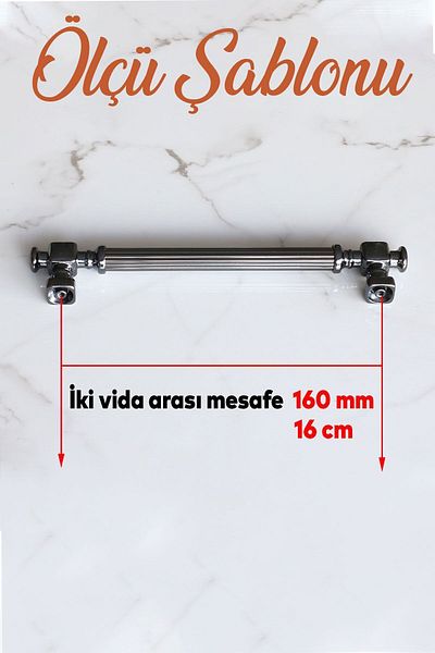 Badem10 Mâner metalic cu dungi afumate Talas 160 mm Mobilier Bucătărie Sertar Dulap Mânere dulap Mâner