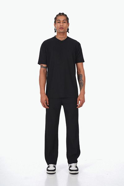 İkao Ribbed Basic T-Shirt Pants Set