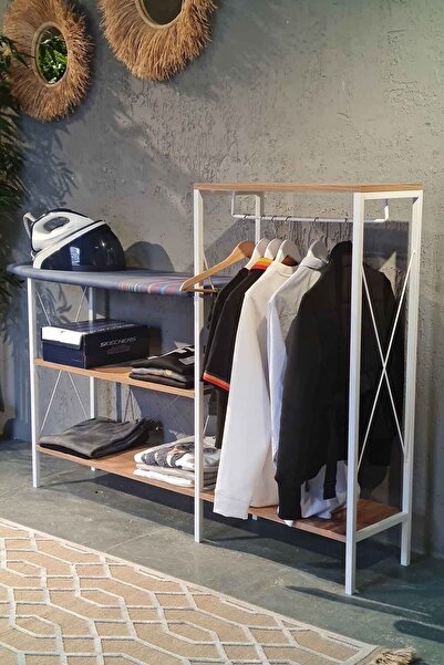 Avmpark Stally Askılı Ütü Masası Beyaz Atlantik Çam