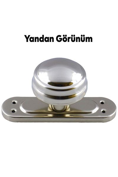 Badem10 Metal Mallet Nickel - Latch Mirrored Door Knob and Knob Handle - No Guarantee