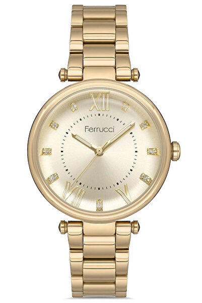 Ferrucci Premium Women's Wristwatch - Steel Cord, Waterproof, Stainless, Jewe...