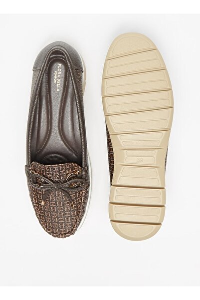 Flora Bella by Shoexpress Flora Bella Textured Slip On Loafers with Bow Accent