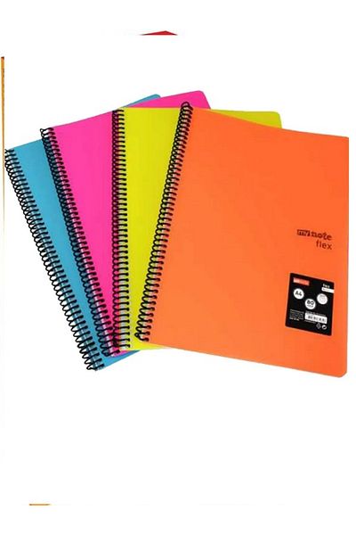 Umur My Note Notebook A4 - 72 Sheets 4 Pieces (2 Square + 2 Lines) Spiraled Pp Cover