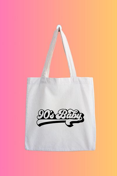 designedfy 2 Waterproof Printed Tote Bags for 90s Babies