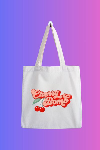 designedfy Cherry Bomb Pattern - Waterproof Cloth Bag