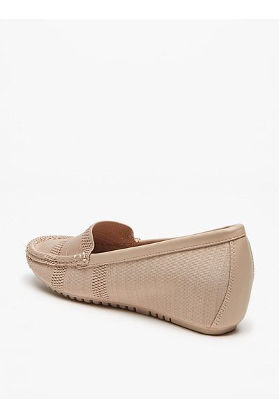 Flora Bella by Shoexpress Flora Bella Textured Loafers with Wedge Heels
