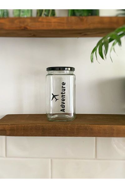 Atölye Merdiven 850 Cc Decorative Jar - Daily Coffee Tea Memory Photo Coin, Redundancy Coffee Color