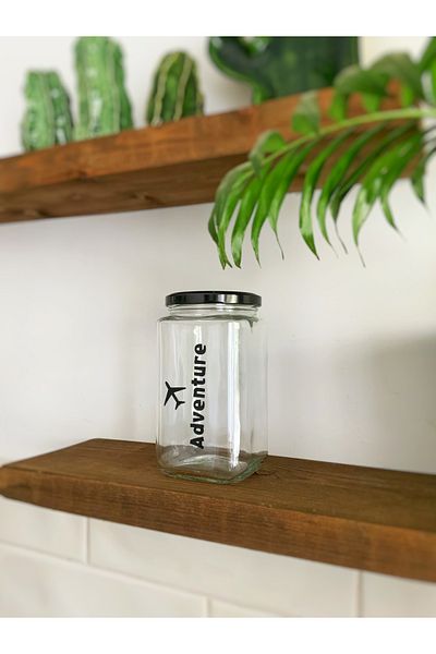 Atölye Merdiven 850 Cc Decorative Jar - Daily Coffee Tea Memory Photo Coin, Redundancy Coffee Color