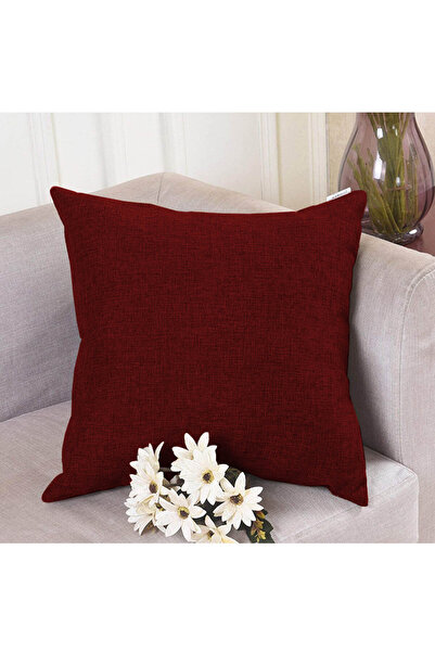 In House طقم وسائد زخرفية من الكتان بتصميم سادة - 45×45 سم