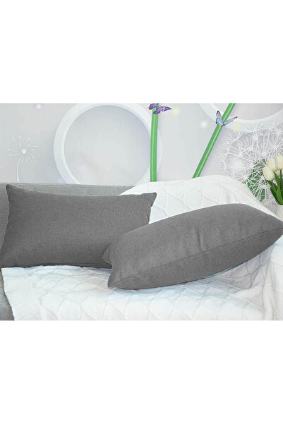 In House Linen Decorative Cushion Set Solid Design - 50x30 cm