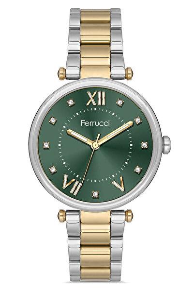 Ferrucci Premium Women's Wristwatch - Steel Cord, Waterproof, Stainless, Jewe...