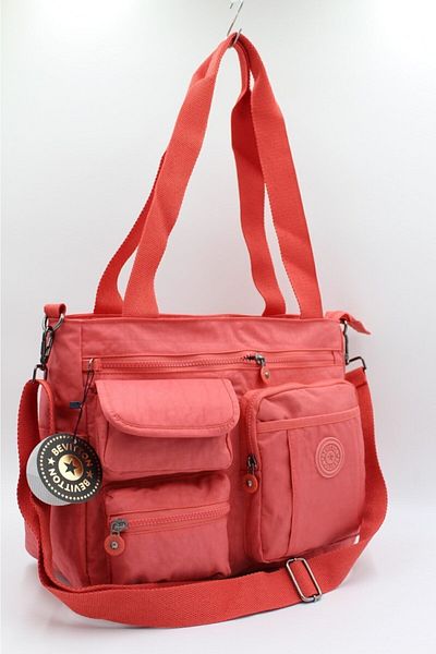 Bevitton Luxury Model Salmon Color Multi-Compartments Αδιάβροχη υφασμάτινη τσάντα μπράτσου και ώμου 7300