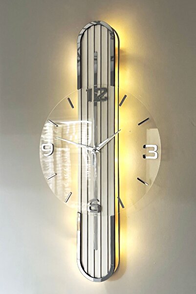 aSSe Tasarım Stylish Design-aynalı-65cm-pilli Led-sessiz Mekanizma- Bey- Bey-...