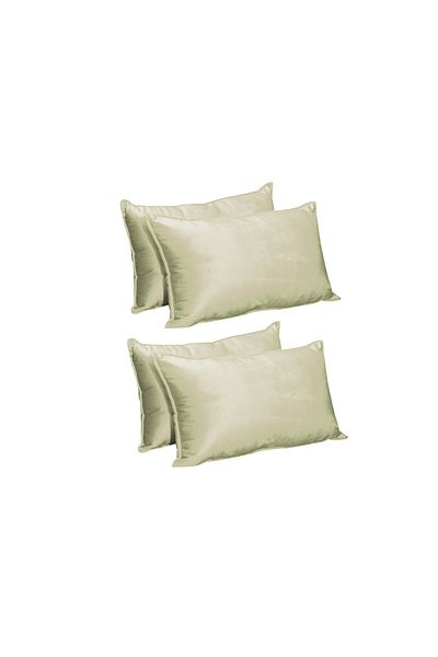 In House 4 Pieces Velvet Decorative Cushion Set Solid Design - 50x30 cm
