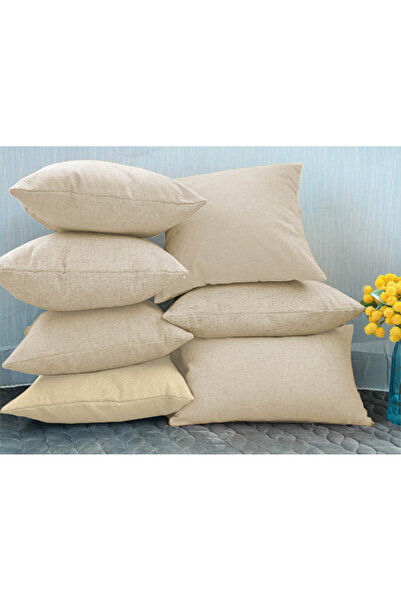 In House 2 Pieces Linen Decorative Cushion Set Solid Design - 50x30 cm