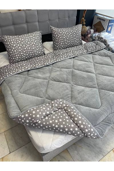 Sudemhome لحاف مزدوج الجوانب - لحاف ويلسوفت من القطيفة الناعمة مع 2 كيس وسادة - رقيق 195x215 سم