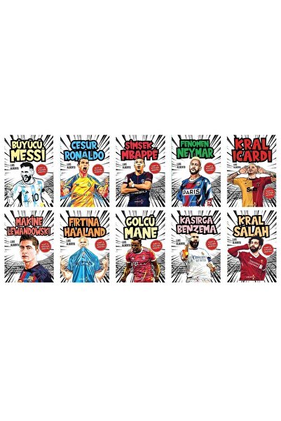 YAKAMOZKİTAP ÜNLÜ FUTBOLCULAR - ÇOCUKLAR İÇİN - 10 KİTAP