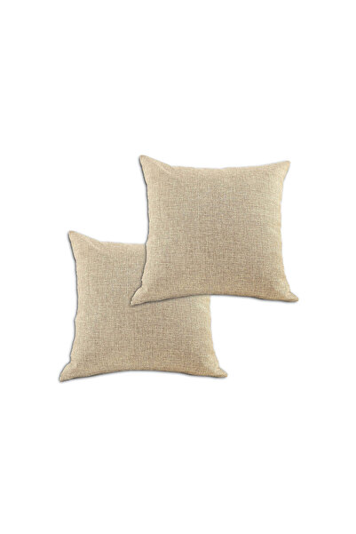 In House 6 Pieces Linen Decorative Cushion Set Solid Design - 45x45 cm
