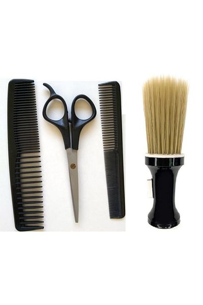 Alfa Set14 4-Piece Barber Set Scissors + Nape Brush + 2 Combs