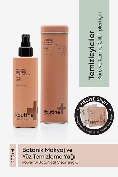 Routine+ Facial Cleansing Oil| Botanical Make-up Removal Oil| Botanical Make-up and Facial Cleansing Oil