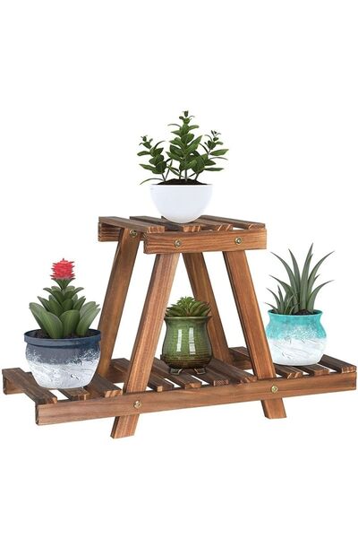 AHŞAPEVİM Saksılık Ahşap Çiçek Standı