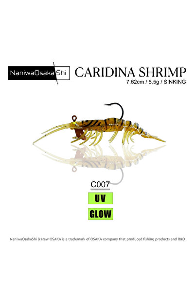 Genel Markalar OSAKA CARIDINA SHRIMP 7.62CM 6.5G C007 SUNİ BALIK