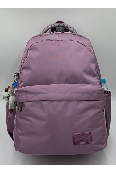 Bevitton Plum Color Water Resistant Fabric Large Size Unisex Backpack Travel School Bag / 1601