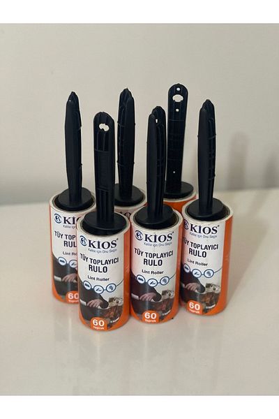kios Cat Dog Hair Collector Roller 60 Sheets Quality Adhesive 6 Pieces