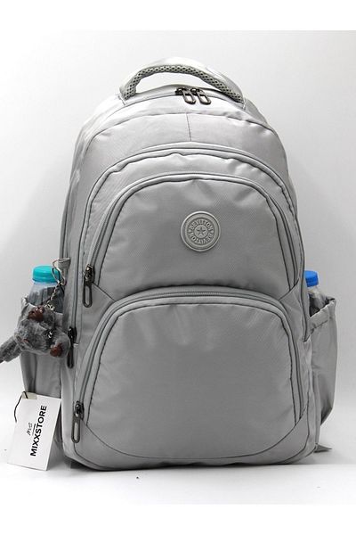 ms mixxstore Unisex Ασημί Χρώμα Μεγάλο Μέγεθος Σατέν Αδιάβροχη Τσάντα Ταξιδίου - Πλάτη & Σχολείο / 34600