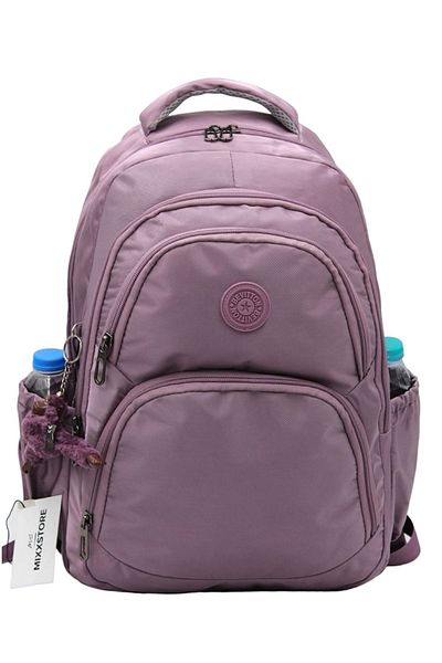 ms mixxstore Unisex Μωβ Χρώμα Σατέν - Αδιάβροχη Μεγάλη Τσάντα Ταξιδίου και Σχολείου / 34600