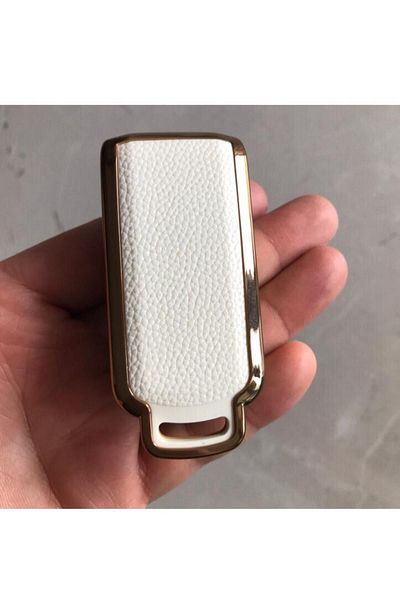 ŞENYILDIZ AKSESUAR Mitsubishi Outlander Asx Lancer Pajero Eclipse - White and Gold 2ndPicture Key Case