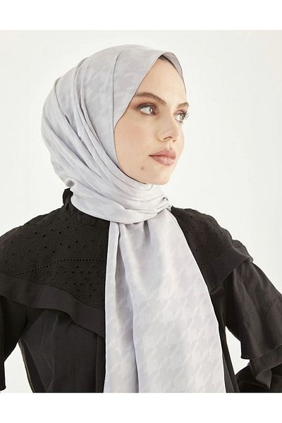 Gazelle Jacquard Losyana - Houndstooth Patterned Shawl