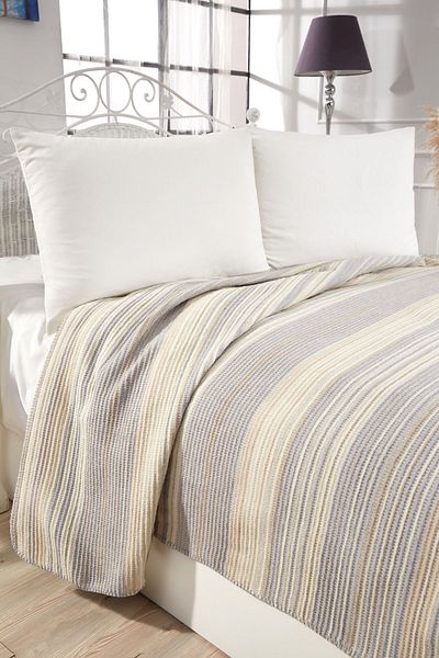 Polat Home Gray Single Soft Cotton Blanket