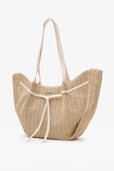 LOVENTA Beige Niesha Allure-Mer - Large Tote Bag